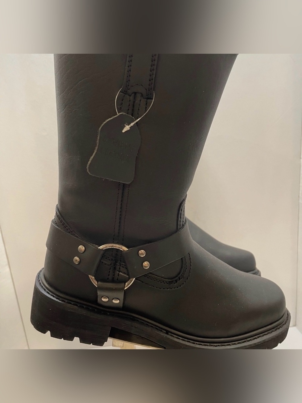 Xelement Men's Black Leather
Harness Motorcycle Boots
